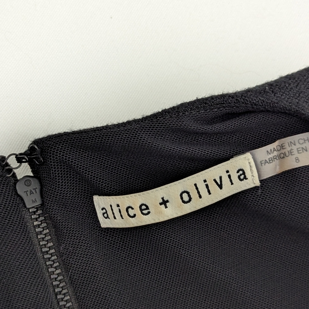 Alice + Olivia Black and Red Floral Dress - Picture 5 of 7